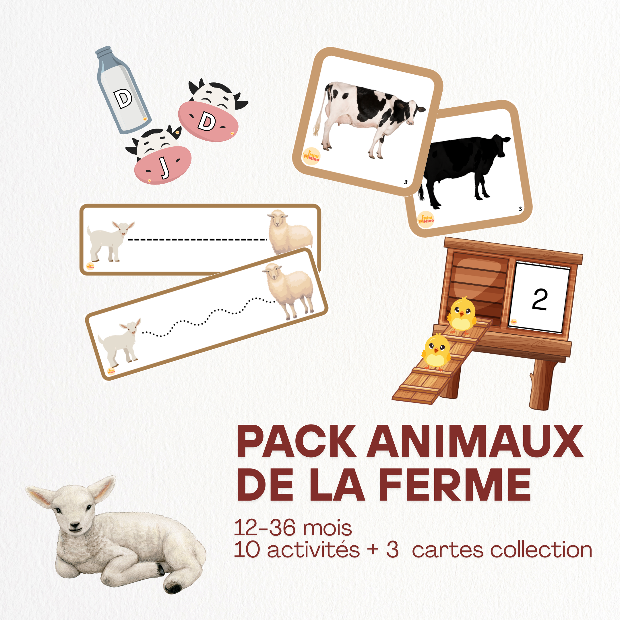 Pack Animaux de la Ferme 🐄 - Tout-Petits