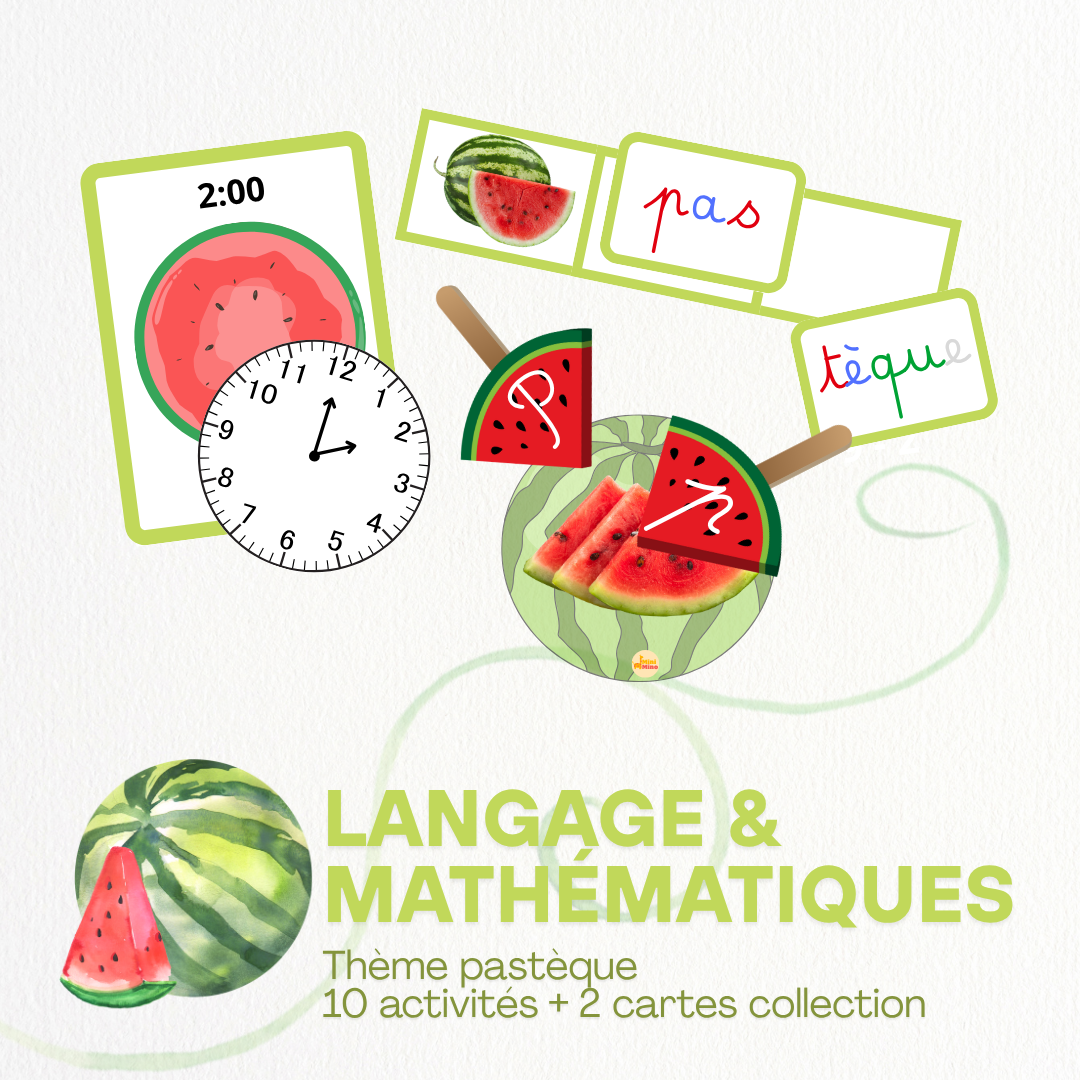 Langage et maths | Thème Pastèque 🍉 - 10 Activités