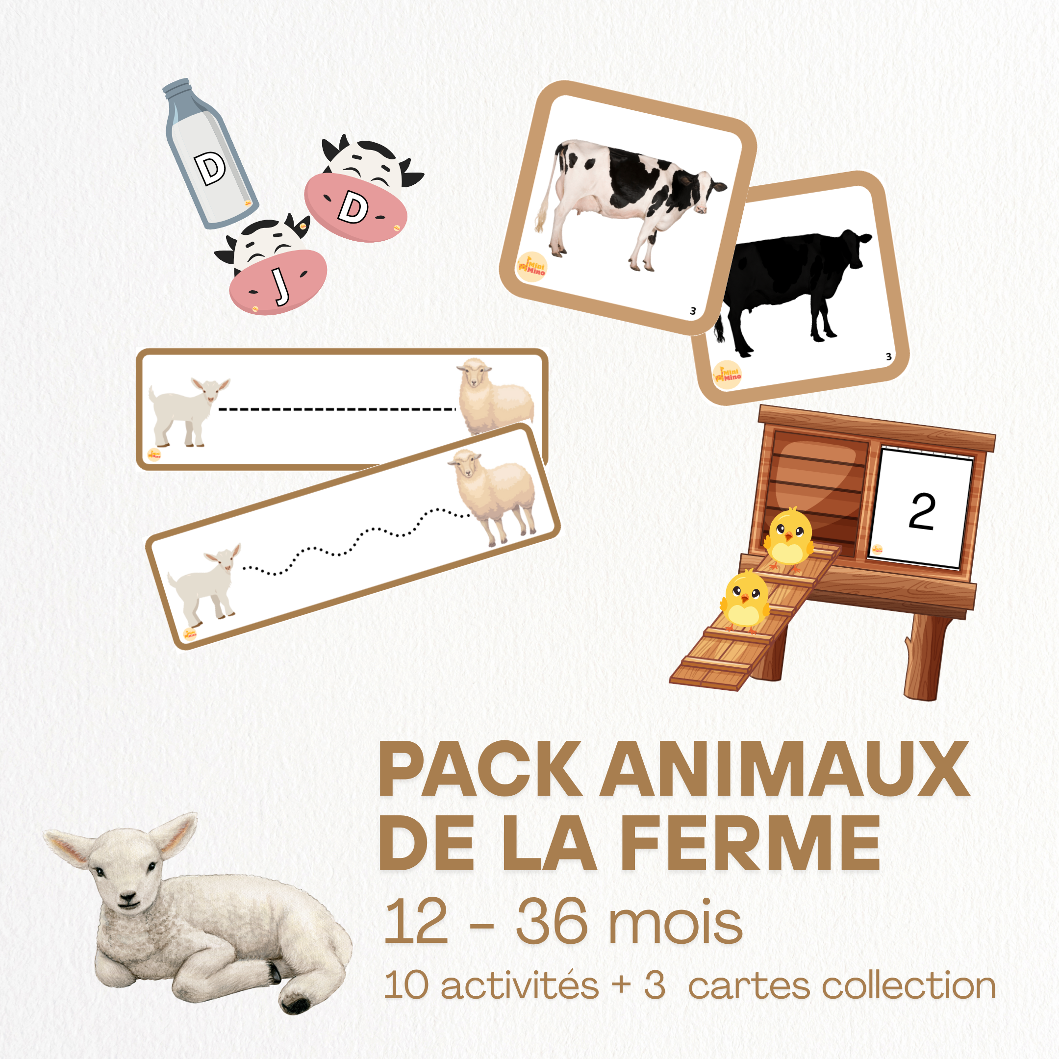 Pack Animaux de la Ferme 🐄 - Tout-Petits