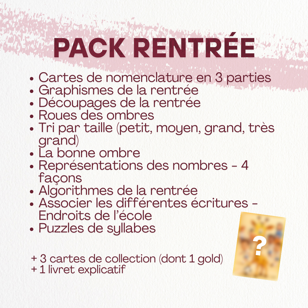 Pack Rentrée 🏫 - 10 Activités